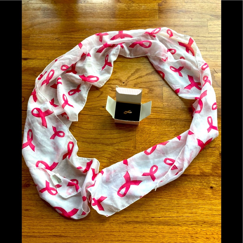 Avon scarf and vintage breast 1993 symbol